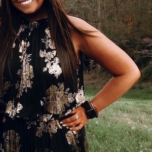 black and gold formal dress